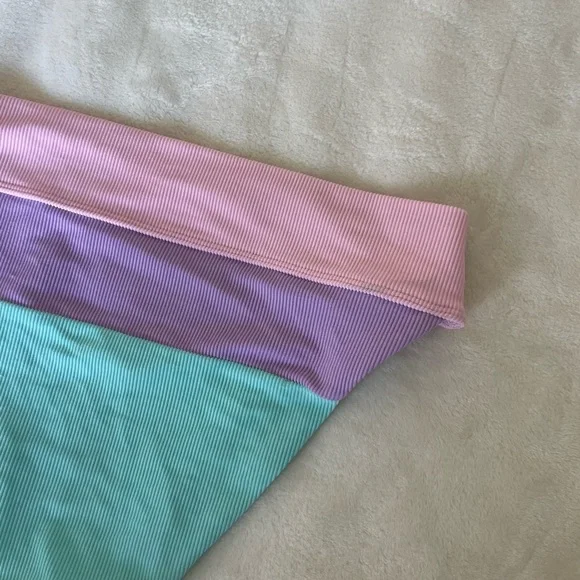 Beach Riot Alexis Pastel Pink and Mint Bikini Bottom